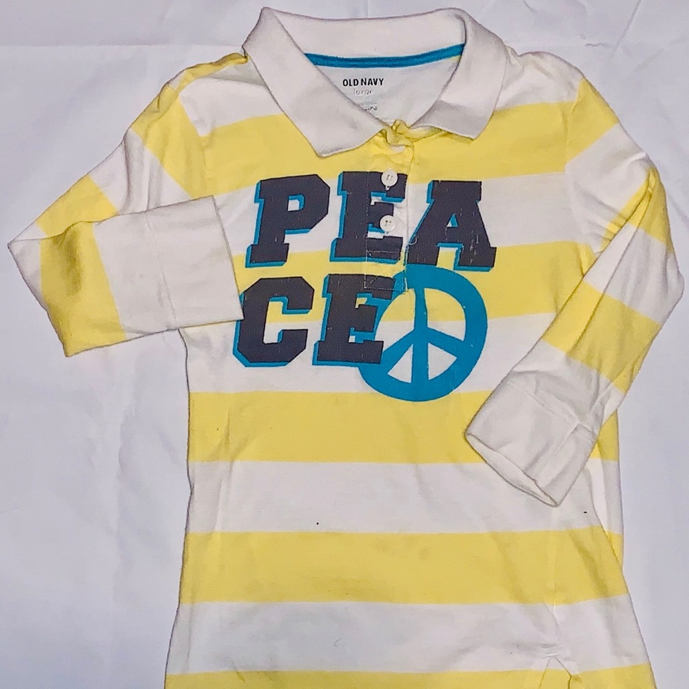 Boys Old Navy "Peace" Polo Shirt